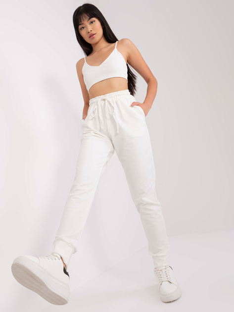 Hurt Ecru damskie spodnie dresowe z kieszeniami