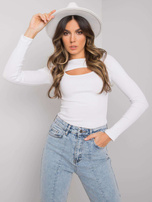 Biała bluzka z wycięciem Jonnelle RUE PARIS