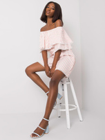 Biało-różowy kombinezon w paski Dalianis