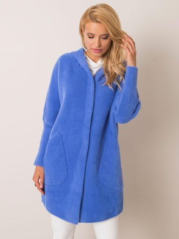 Carolyn's blue alpaca coat