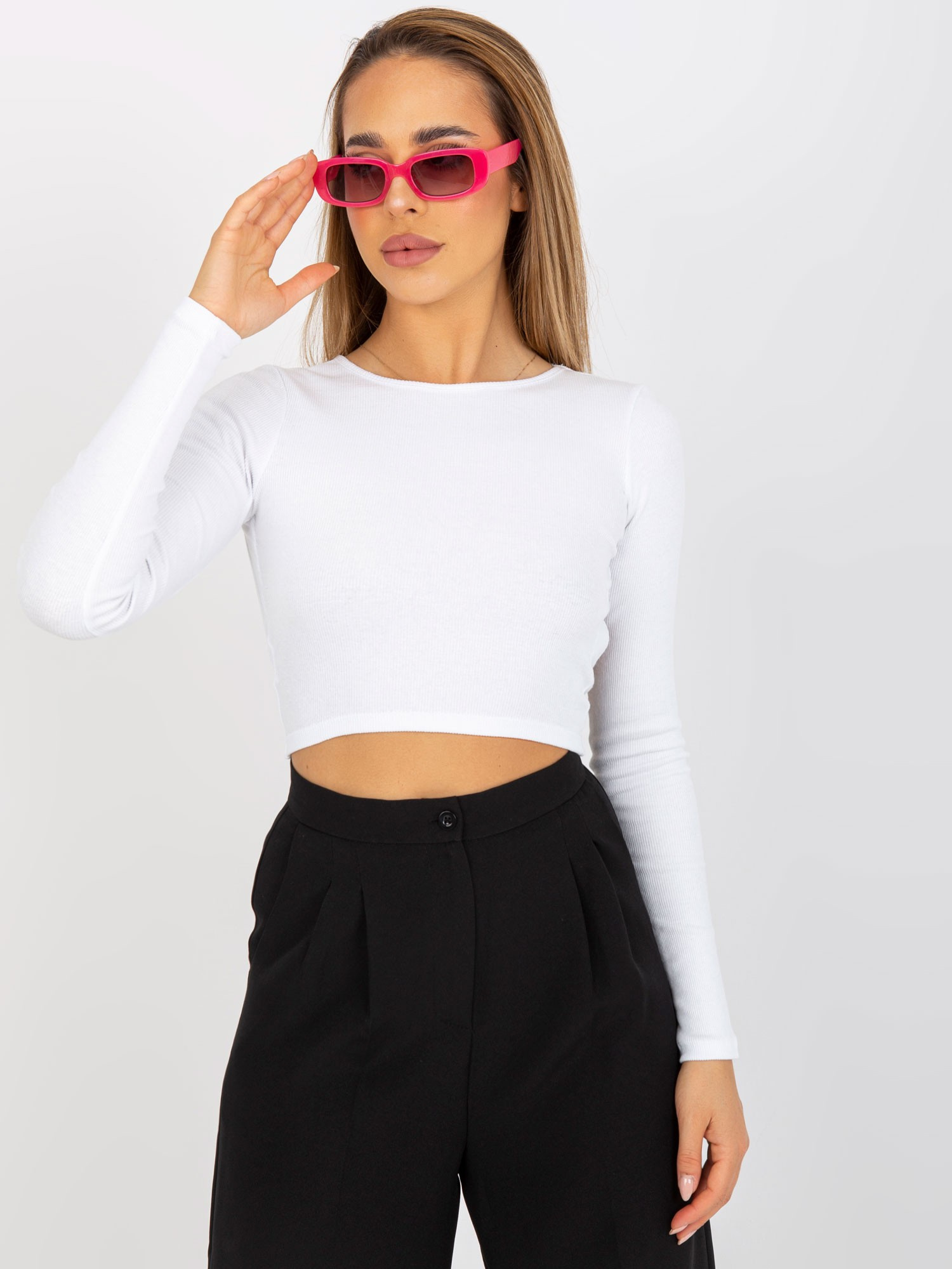 Hurt Weiß gestreifte Basic-Bluse mit langen Ärmeln RUE PARIS.