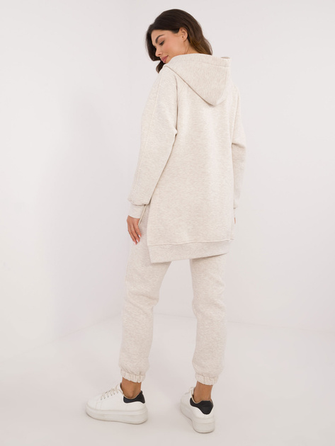 Hurt Jasnobeżowy melanżowy dresowy komplet basic