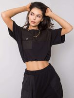 Schwarze kurze Sweatshirt Arlene RUE PARIS.