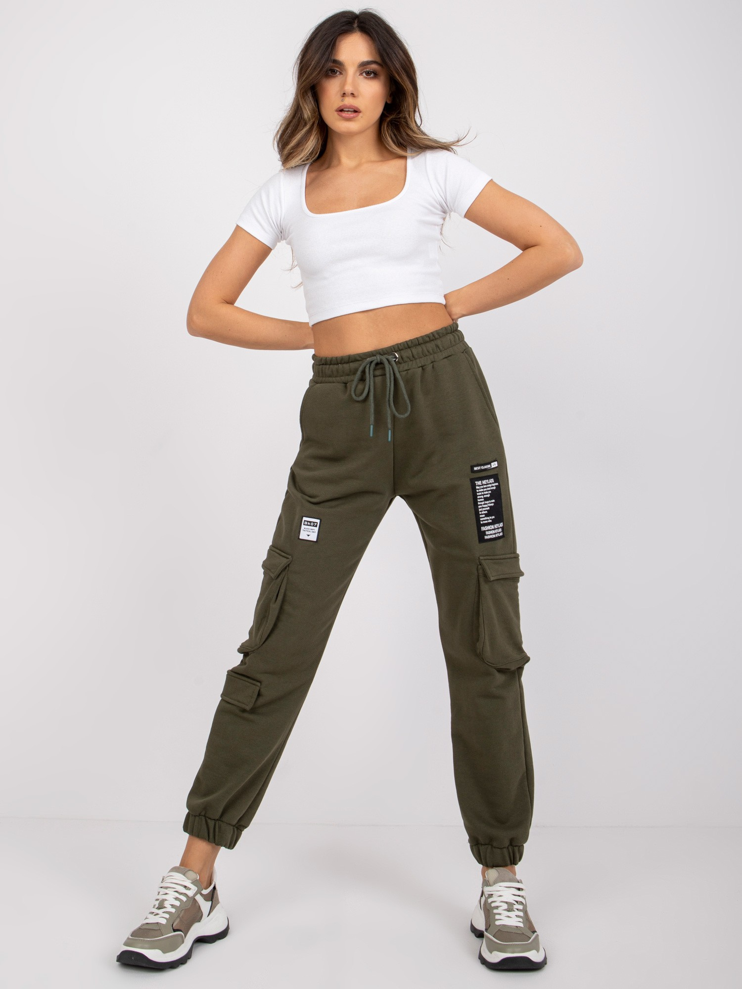 Khaki Jogginghose Cargo Gina