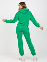 Zielony dwuczęściowy komplet dresowy z nadrukiem 