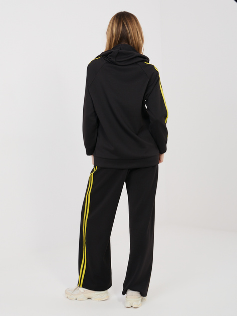 Czarny damski komplet z rozpinaną bluzą RUE PARIS