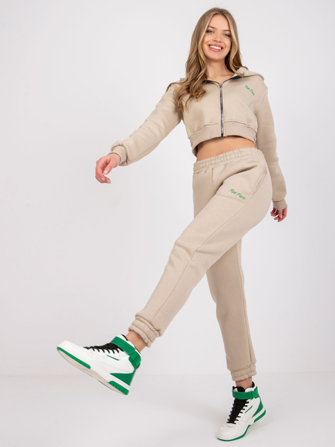 Beżowy dresowy komplet dwuczęściowy Kalifornia RUE PARIS