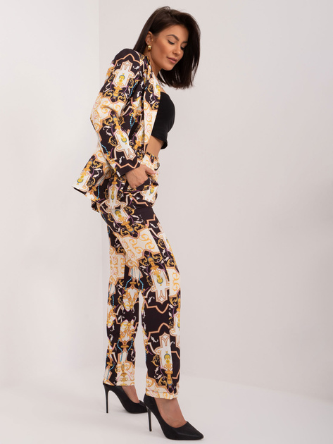 Hurt Czarny elegancki komplet z dwurzędową marynarką