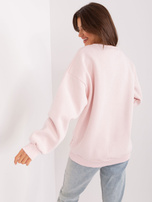 Hurt Jasnoróżowa bluza bez kaptura o kroju oversize