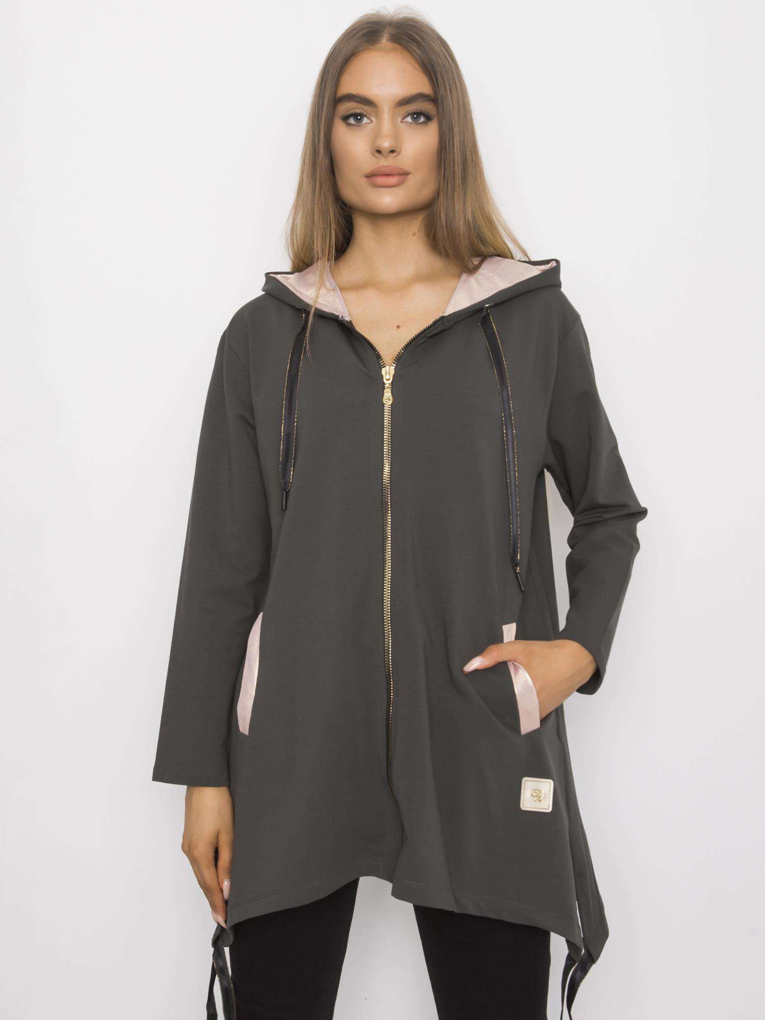 Ciemna khaki bluza rozpinana Narissa