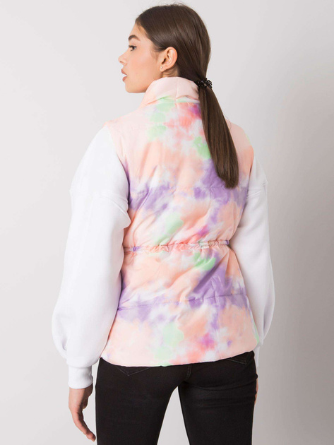 Pomarańczowo-fioletowa kamizelka ze ściągaczami Loie