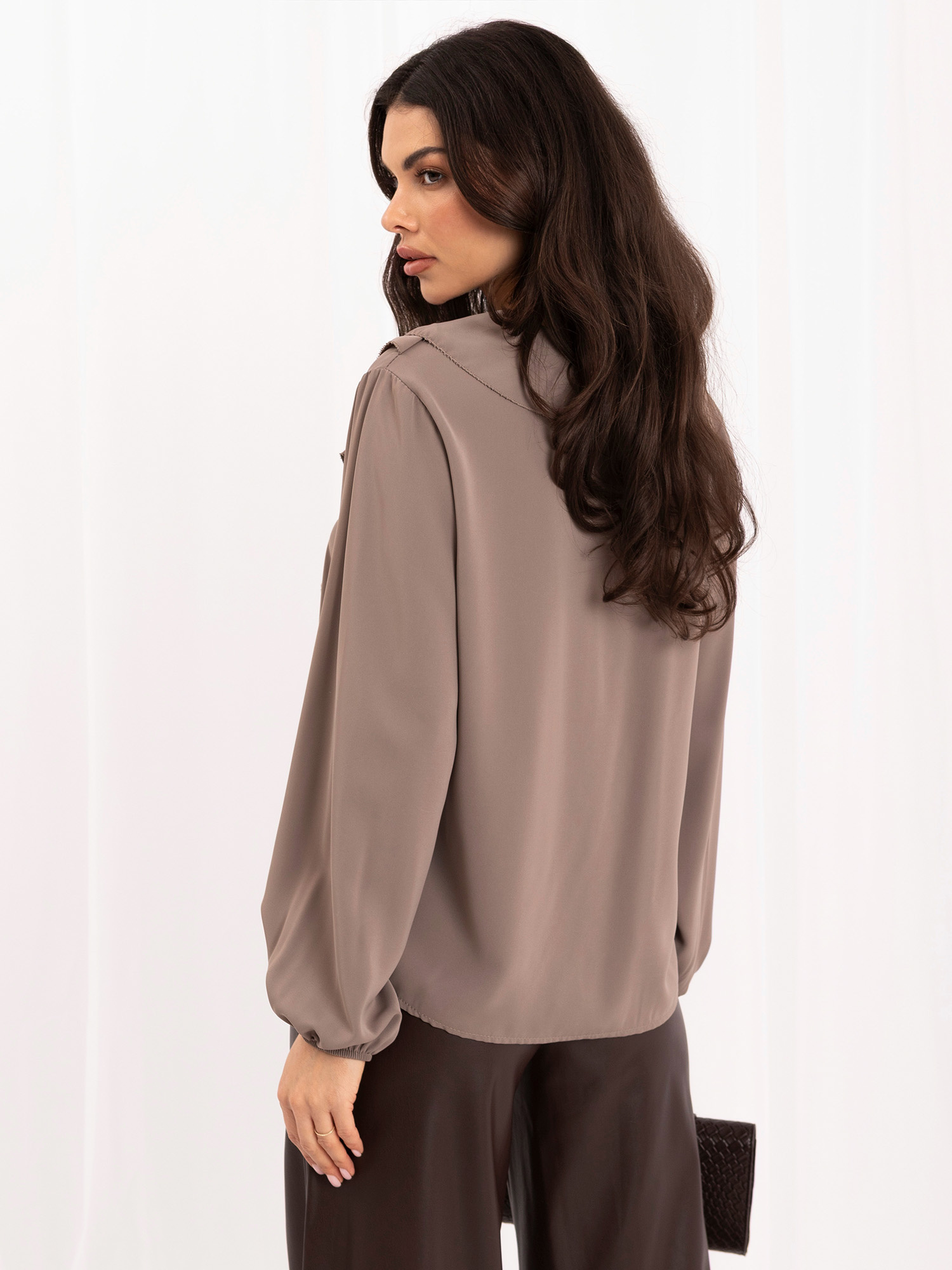 Fango elegante Bluse mit Rüsche RUE PARIS.