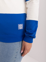 Hurt Ciemnoniebieska bluzka plus size w paski