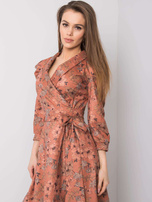 Jasnobrązowa sukienka Eloise