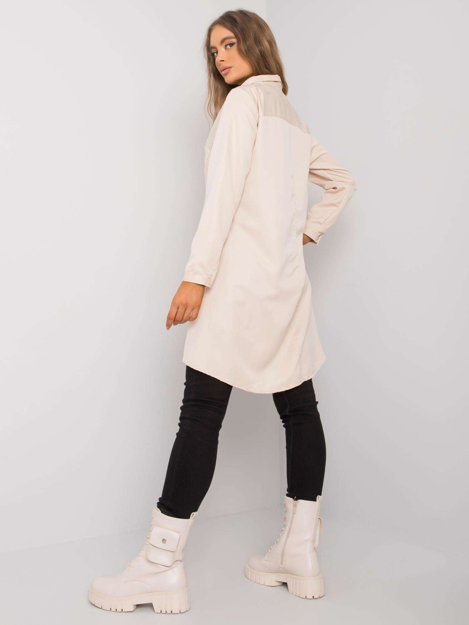 Beige asymmetrische Bluse Brinleigh.