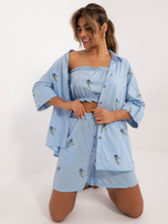 Hurt light blue three-piece summer set made of cotton.