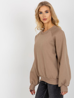 Hurt Dunkelbeige Sweatshirt Basic mit Rundhalsausschnitt.