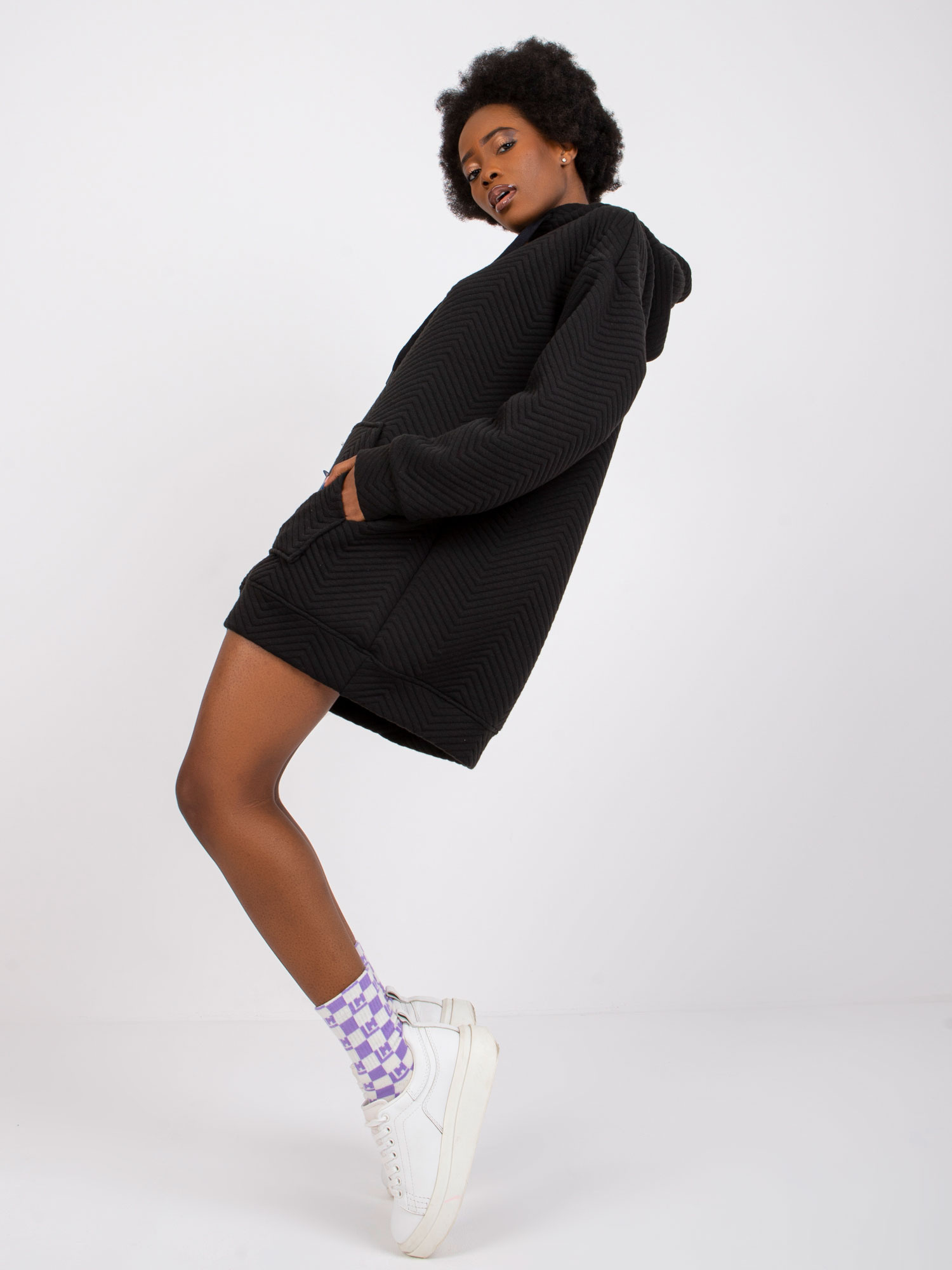 Black kangaroo sweatshirt Atlanta RUE PARIS
