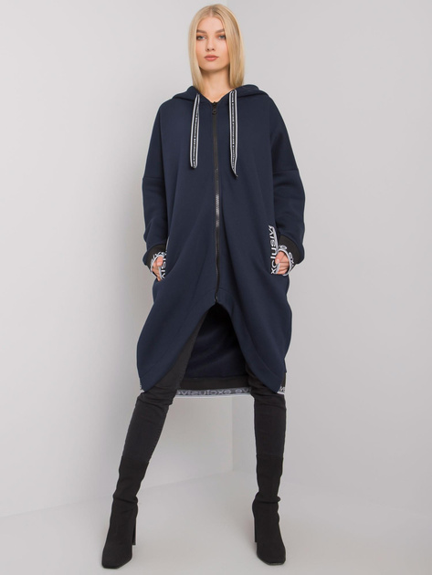 Granatowa rozpinana bluza z kapturem Mayar