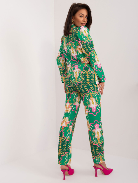 Hurt Zielony dwuczęściowy komplet ze spodniami na guzik