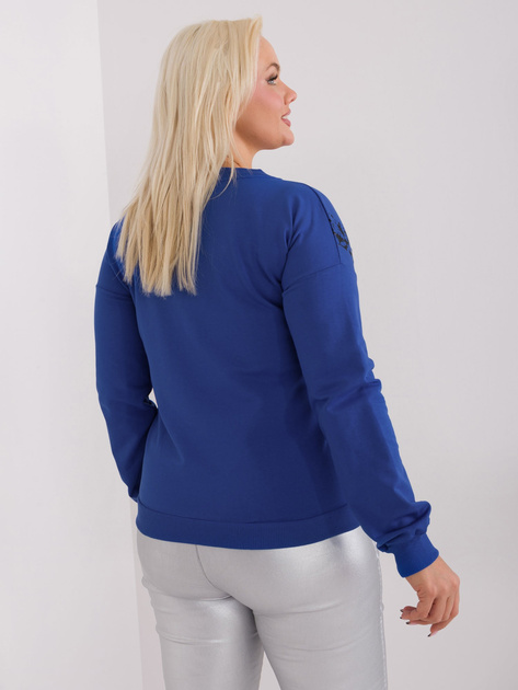 Hurt Kobaltowa bluzka plus size z długim rękawem