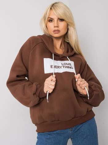 Braune gefütterte Sweatjacke Dina.