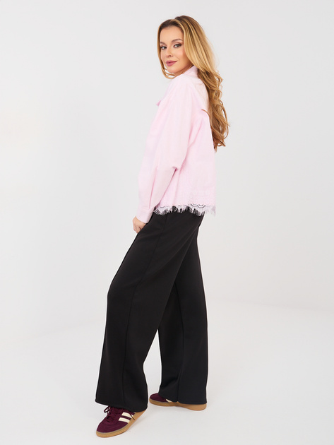 Czarne dresowe spodnie z przeszyciami RUE PARIS