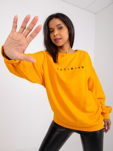 Jasnopomarańczowa luźna bluza dresowa Miley