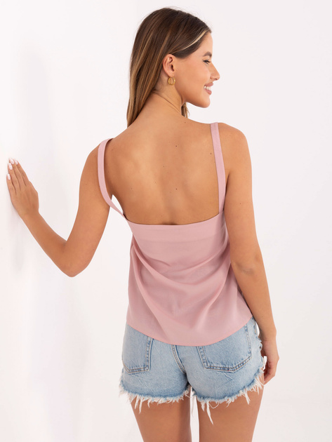 Brudnoróżowy damski top na ramiączkach