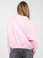 Jasnoróżowa koszula oversize z bawełny RUE PARIS