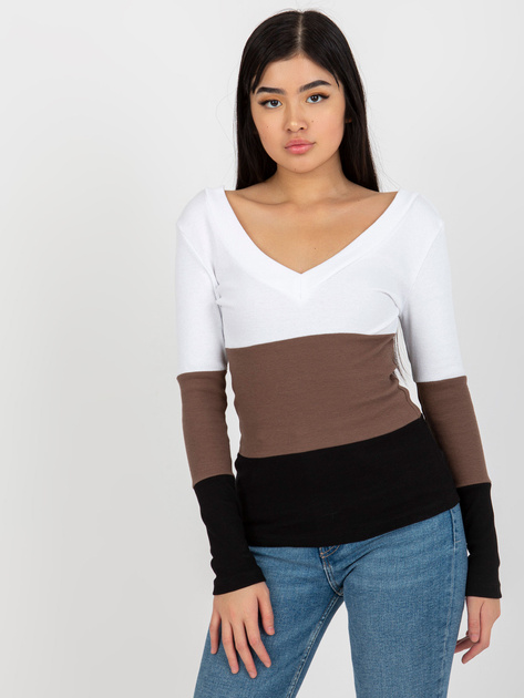 Hurt Biało-czarna codzienna bluzka basic w prążek RUE PARIS