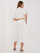 Czarna rozpinana sukienka z haftem 