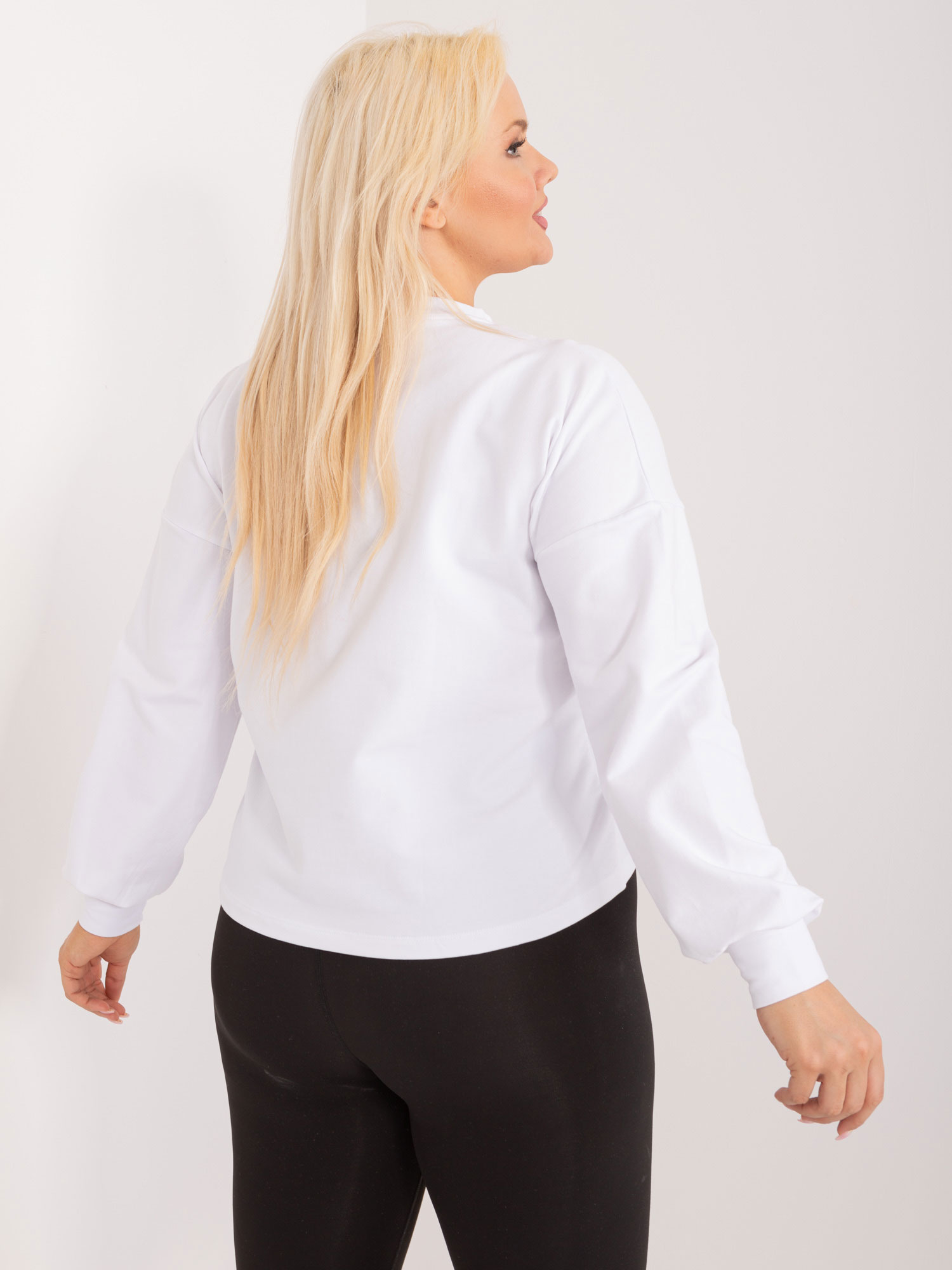 Balta plus size džemperis Florentia.