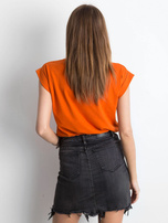 Ciemnopomarańczowy t-shirt Revolution