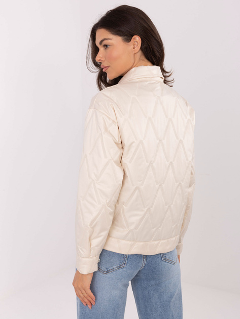 Jasnobeżowa damska kurtka z pikowaniem RUE PARIS