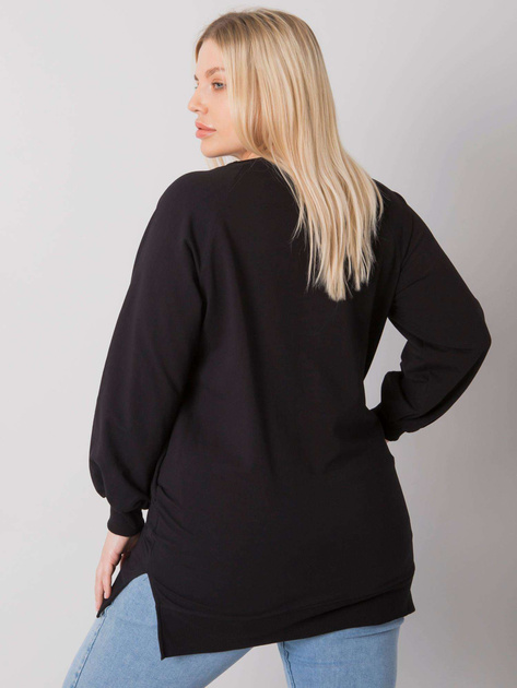 Czarna gładka bluza plus size Toledo