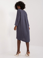 Hurt Granatowa sukienka koszulowa oversize SUBLEVEL