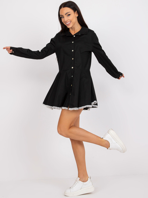 Czarna sukienka szmizjerka mini Adrianna