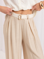 Beige wide summer pants RUE PARIS.