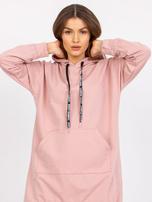 Brudnoróżowa bluza damska z nadrukiem na plecach Sophie 