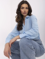 Jasnoniebieska rozpinana koszula z kołnierzykiem