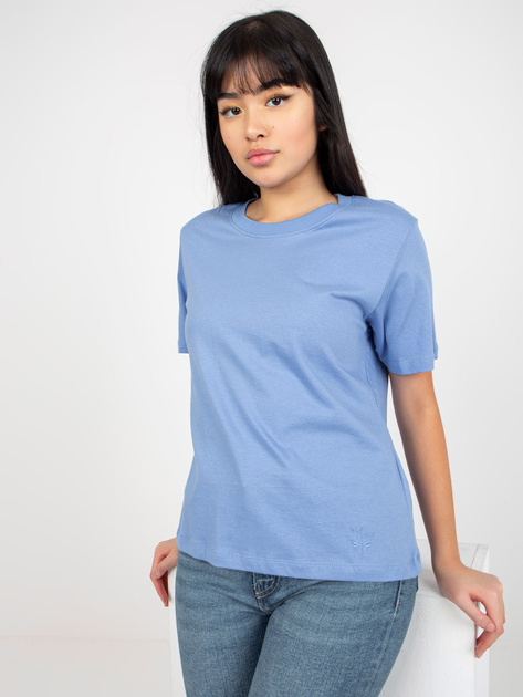 Hurt Ciemnoniebieski klasyczny t-shirt jednokolorowy MAYFLIES