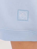 Pastelowa niebieska ocieplana bluza oversize RUE PARIS 