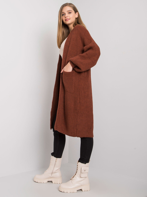 Brązowa narzutka z wełną Izzie RUE PARIS