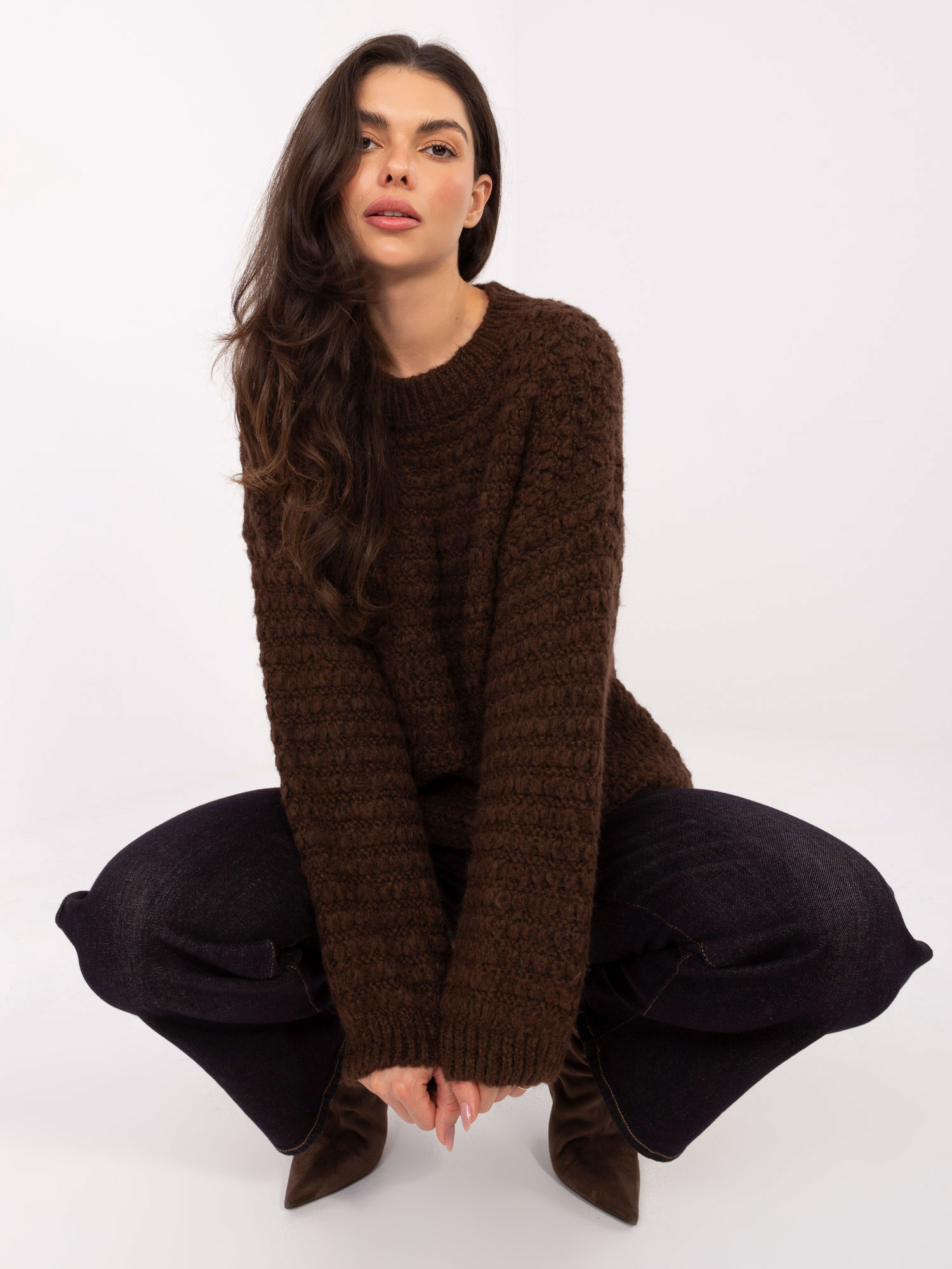 Sweter brązowy