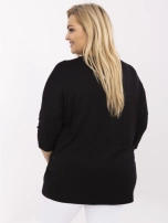Czarna damska bluzka plus size z wiskozy