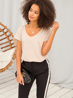Jasnokawowy t-shirt Emory