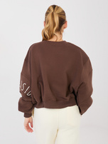 Brązowa dresowa bluza o kroju oversize NATURAL SIDE