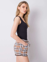 Jasnobrązowe szorty w kratkę Julieta FRESH MADE
