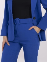 Hurt Kobaltowe materiałowe spodnie z kieszeniami